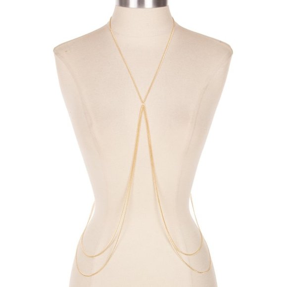 Double Drape Body Chain Jewelry - Picture 1 of 3